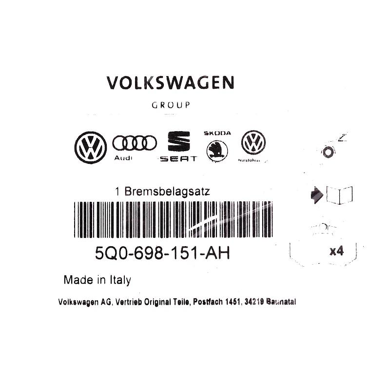 Front VAG - BRAKE PAD - 5Q0698151AH