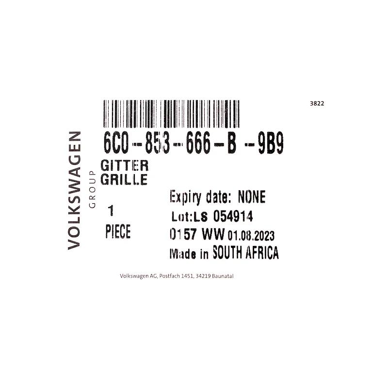 Front VAG - 6C0853666B9B9 - GITTER