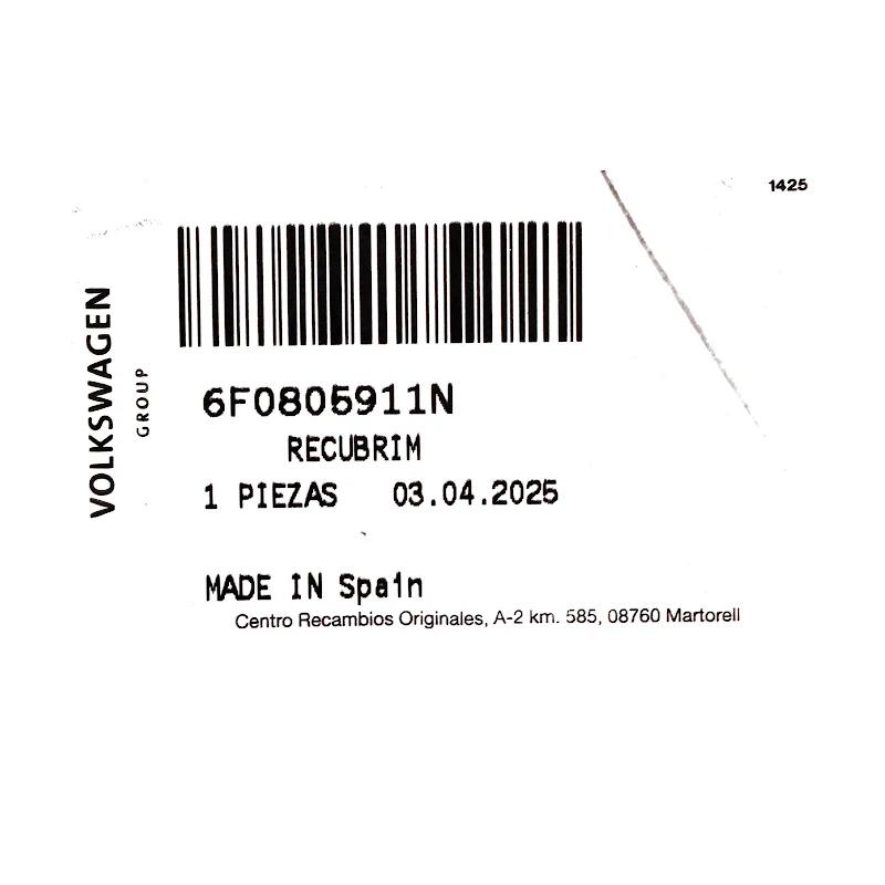 Front VAG - WIELKASTSCHAAL - 6F0805911N