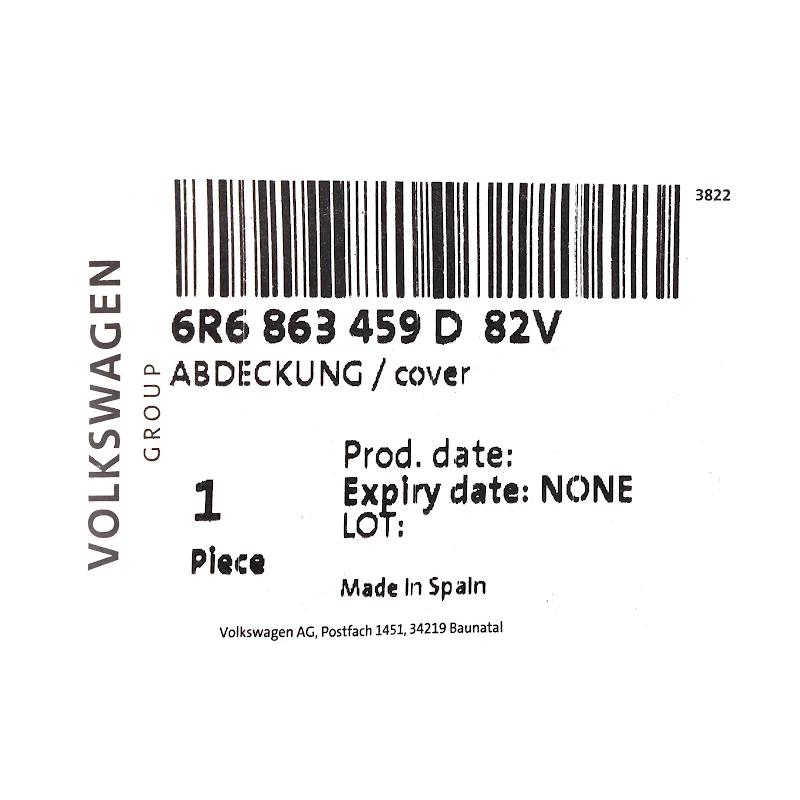 Front VAG - 6R6863459D82V - ABDECKUNG