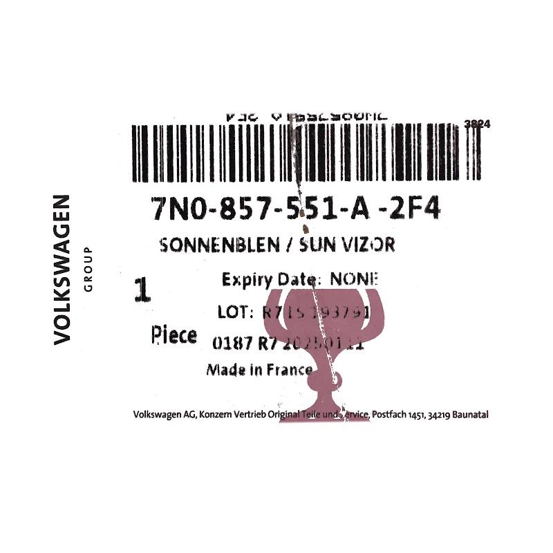 Front VAG - 7N0857551A2F4 - SONNENBLENDE