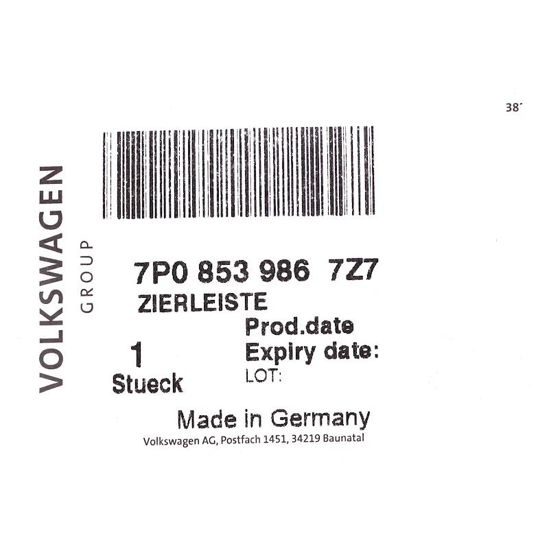 Front VAG - COVER STRIP - 7P08539867Z7