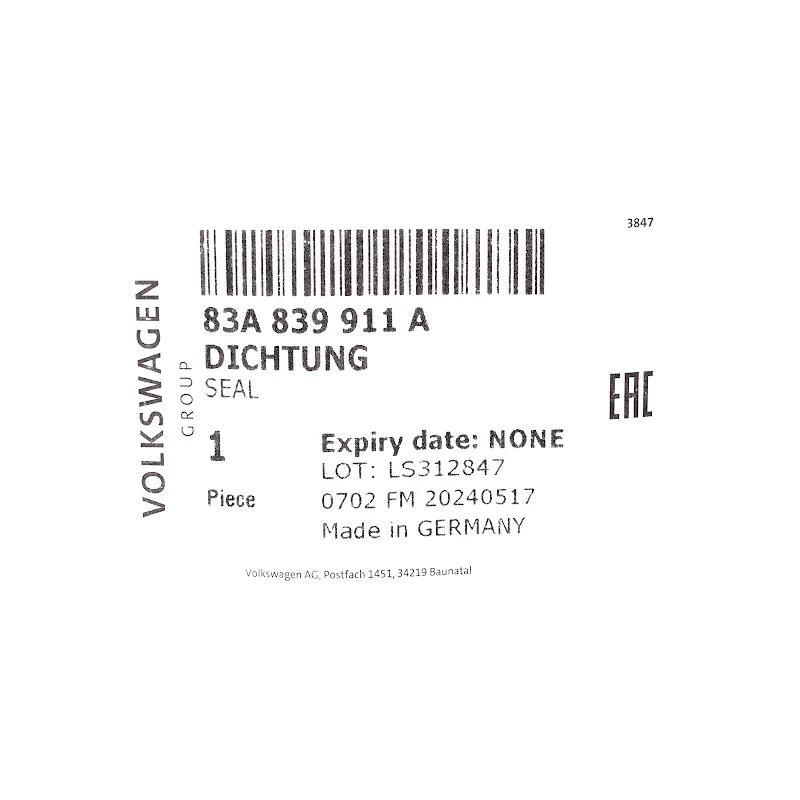 Front VAG - JOINT - 83A839911A