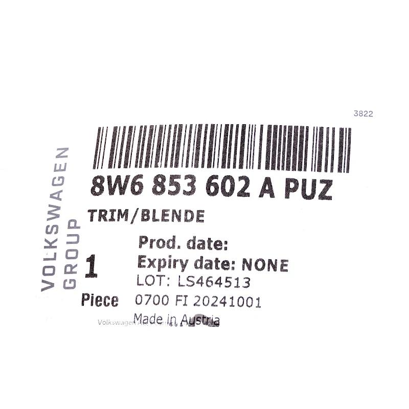 Front VAG - Cache - 8W6853602APUZ