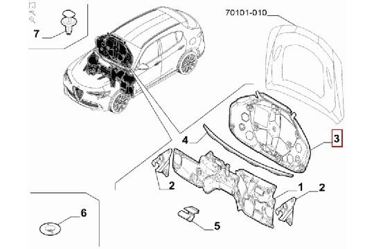 FIAT GROUP - ISOLATIE MOTORKAP STELVIO - 50559464