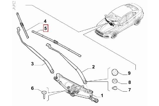 FIAT GROUP - WIPER BLADE - 52148419