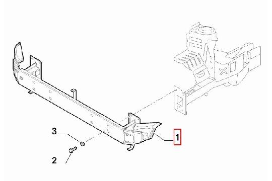 FIAT GROUP - BUMPERBALK VOORZIJDE - 46858184
