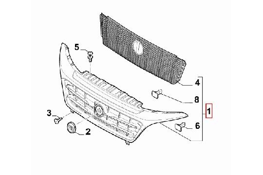 undefined FIAT GROUP - GRILLE RADIATEUR DUCATO '14 - 735741854