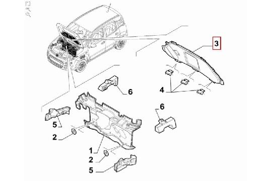 FIAT GROUP - ISOLATIE MOTORKAP PANDA '12 - 51859519
