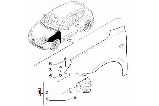 FIAT GROUP - FR.MUDGUARD/FENDER - 50509311