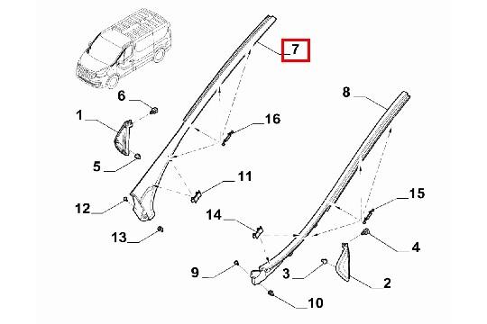 FIAT GROUP - 6000641080 - ZIERLEISTE