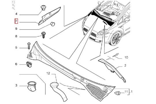 FIAT GROUP - 735412992 - ZIERLEISTE