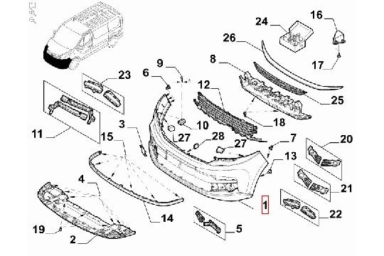 undefined FIAT GROUP - FRONT BUMPER - 6000620037