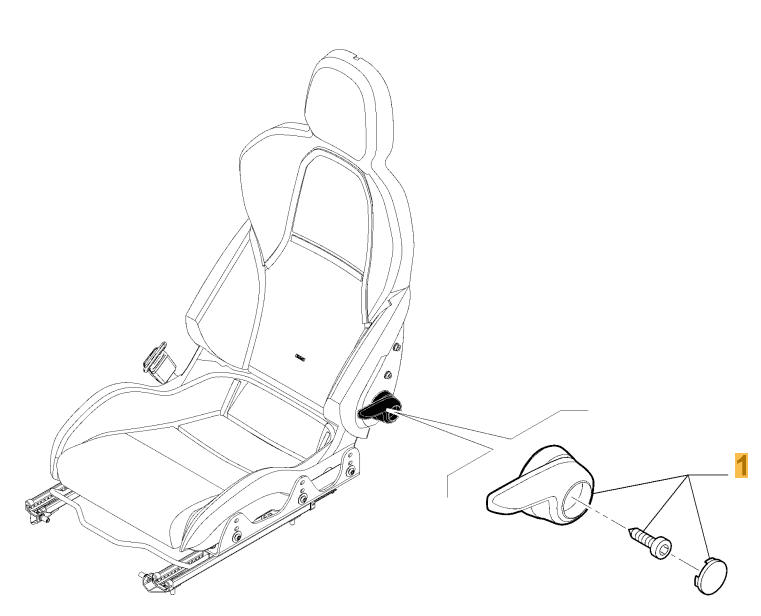 FIAT GROUP - LEVER LEFT SEAT GENUINE - 71775350