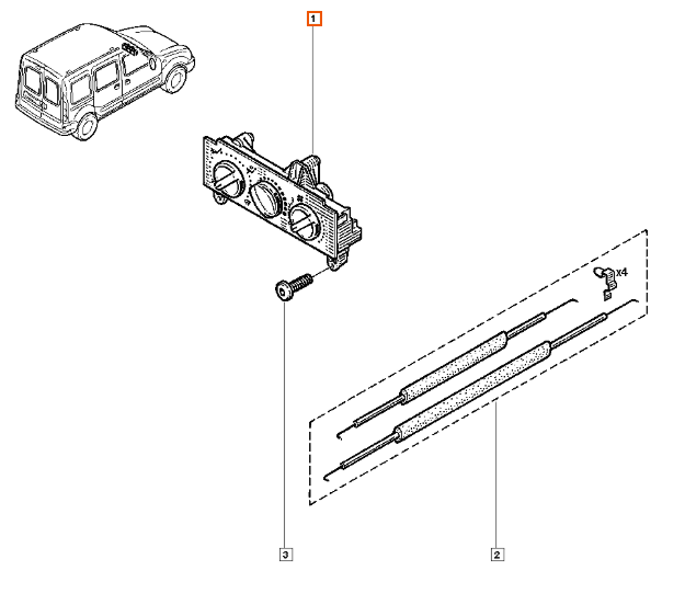 RENAULT DACIA - 7701051896 - KLIMABEDIENUNG