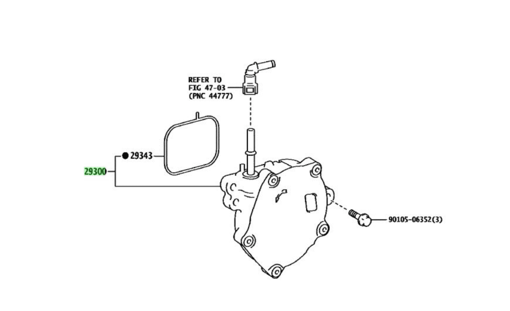 TOYOTA - PUMP ASSY VACUUM - 29300F2031