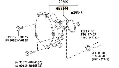 TOYOTA - O-RING,VACUUMPOMP - 293440W022