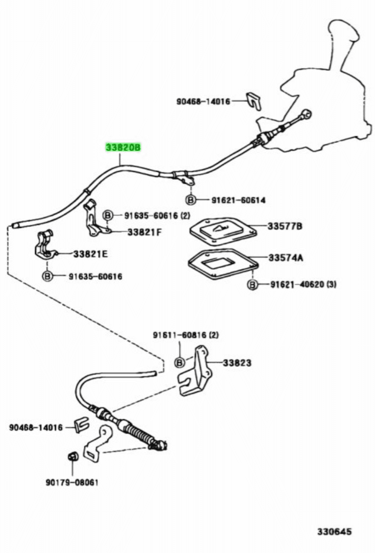 TOYOTA - 3382005120 - KABELSATZ, GETRIEBESTEUERUNG