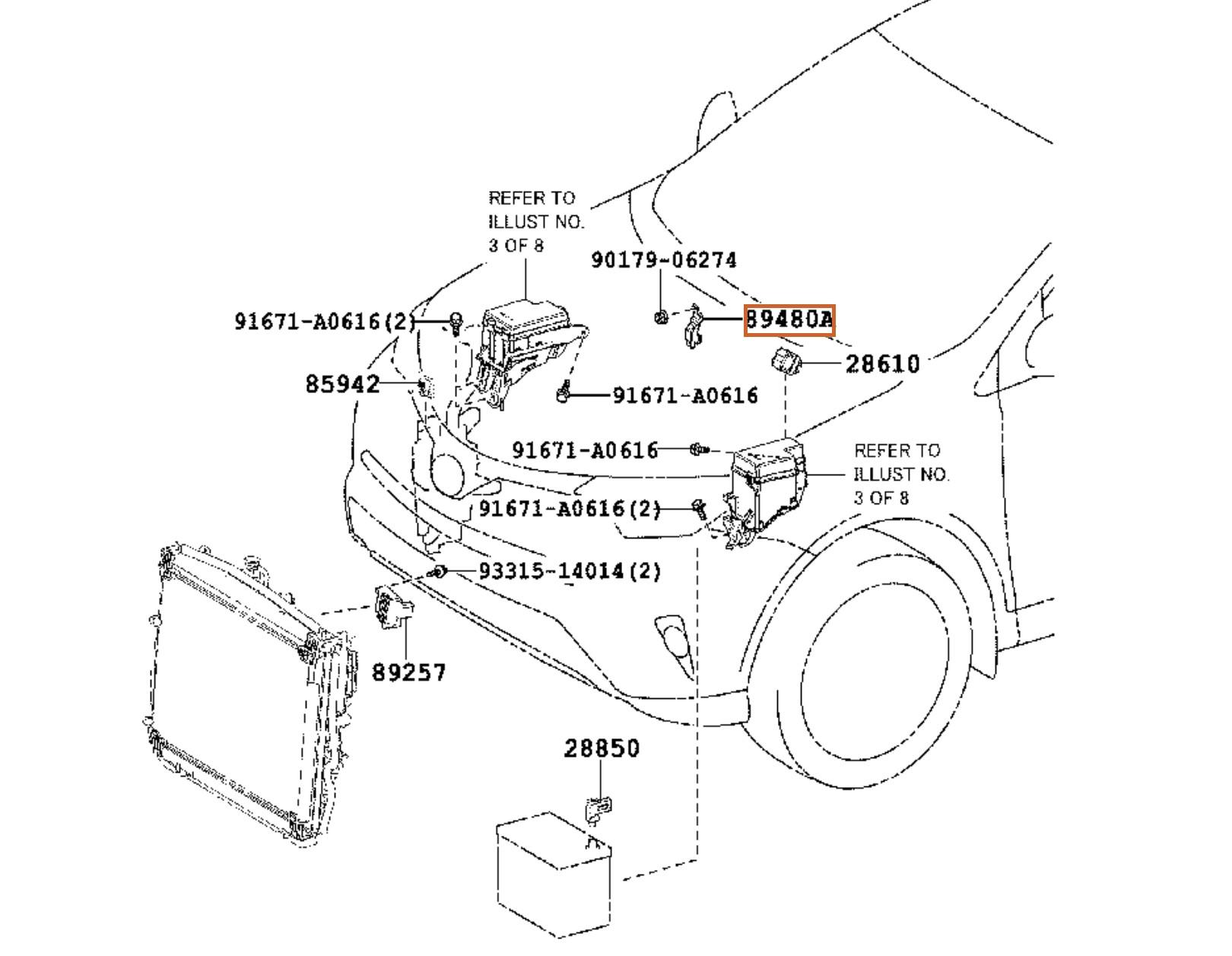 TOYOTA - 8948042020 - ABGASDRUCKSENSOR