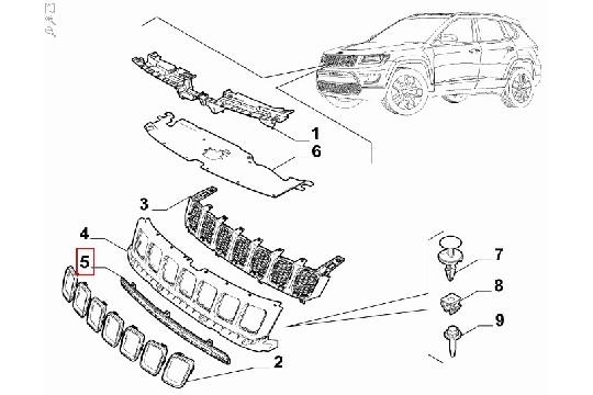 undefined FIAT GROUP - GRILLE RADIATEUR - 735734415 