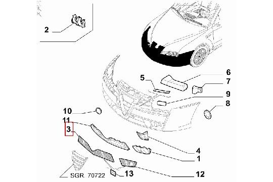 undefined FIAT GROUP - GRILLE - 50504451 